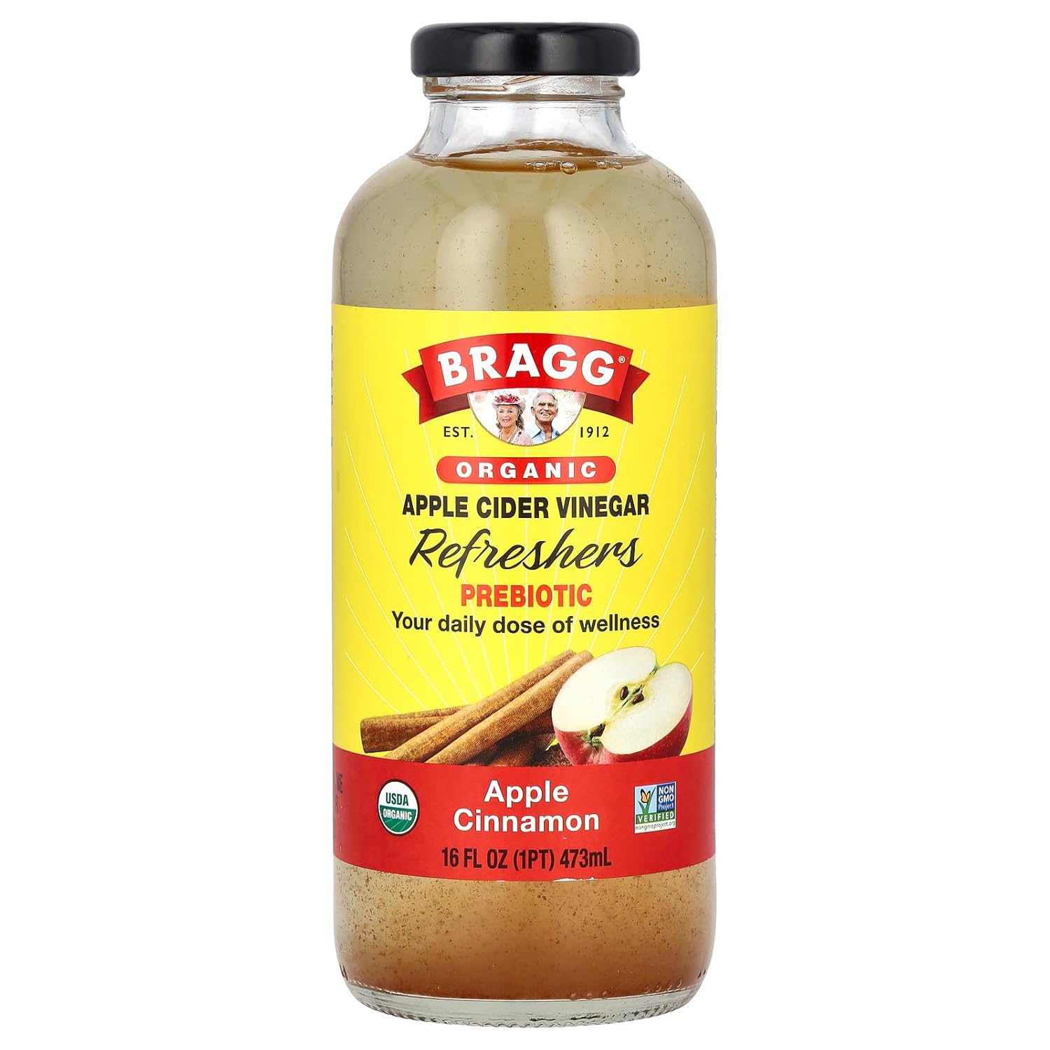 Bragg Refreshers Organic Apple Cinnamon Apple Cider Vinegar Beverage, 16 Fl Oz