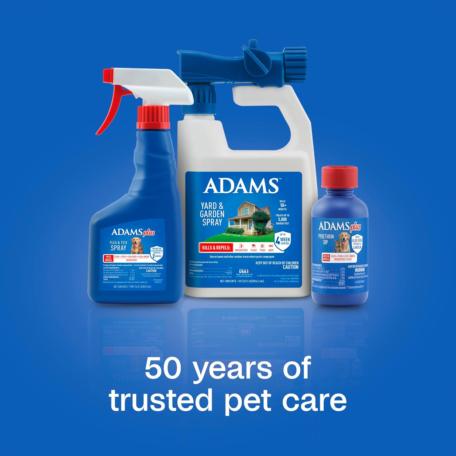 ADAMS Plus Pyrethrin Flea Dip For Dogs and Cats, Kills & Repels Ticks, Lice, Gnats, Mosquitoes, Fleas & Flies, For dogs, cats, puppies, and kittens, 4 Fl oz