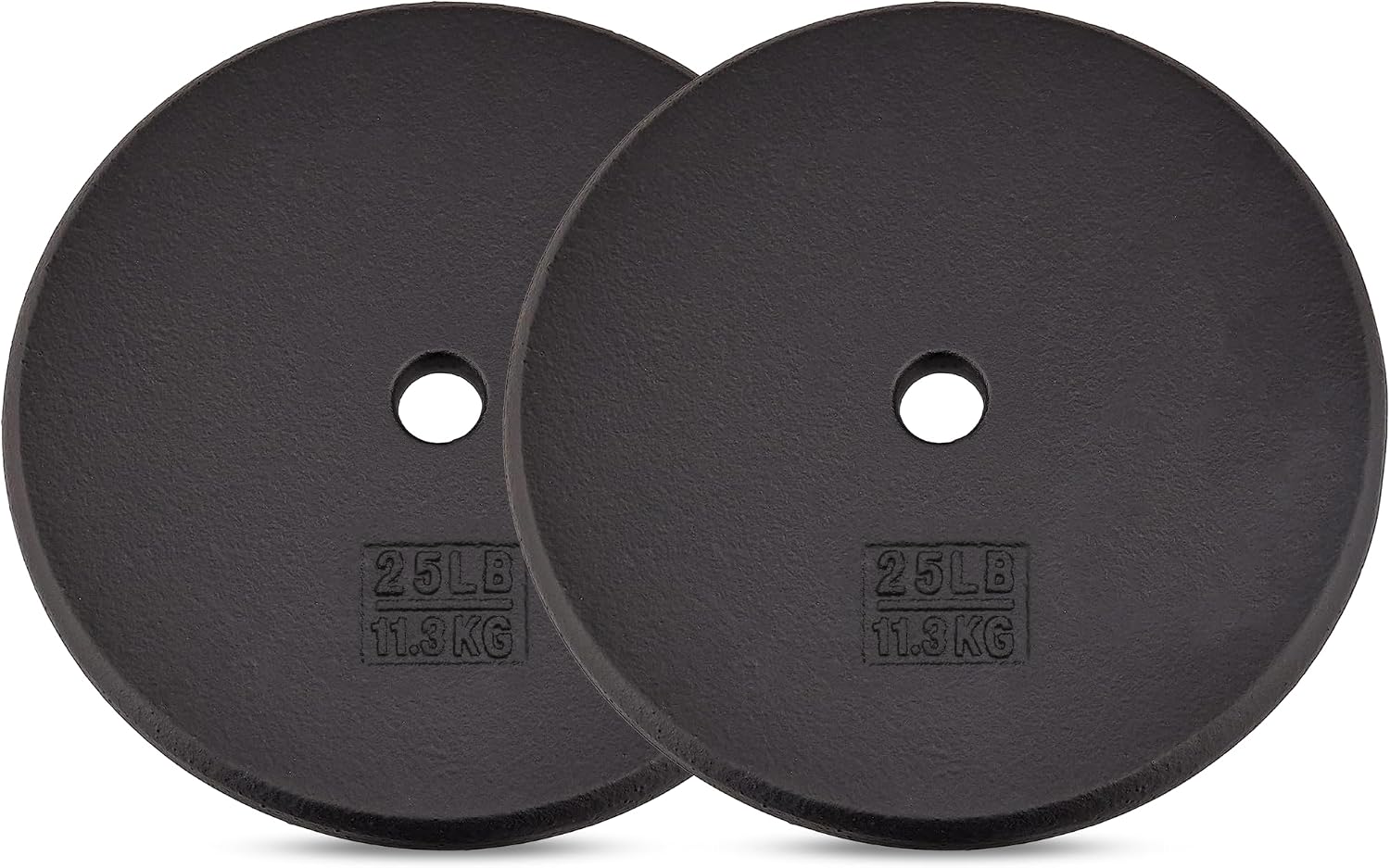 Yes4All Standard Weight Plates, 1-Inch Cast Iron Barbell Weights, Wide Range 5–50 LB, Ideal for Strength Training & Workout Routine, Available in Single, Pair & Set of 4
