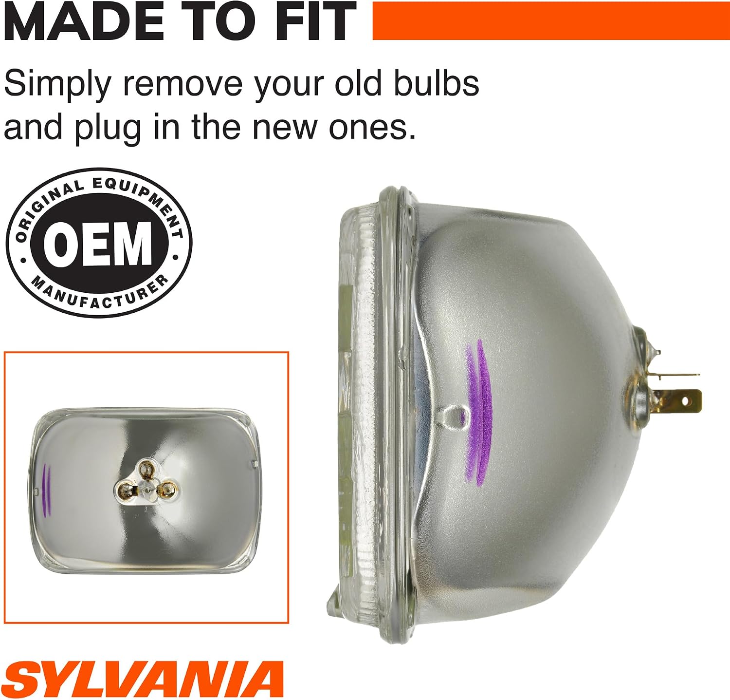SYLVANIA - H6054 SilverStar Sealed Beam Headlight - High Performance Halogen Headlight Replacement (142x200)