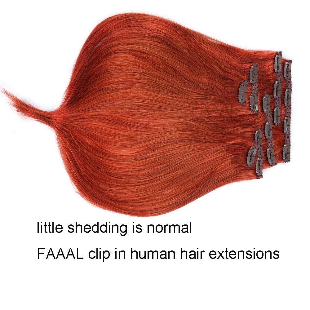 22" Clip in Human Hair Extensions Full Head 200g 10 Pieces 22 Clips Light Brown Double Weft Brazilian Real Remy Hair Extensions Thick Straight (22"