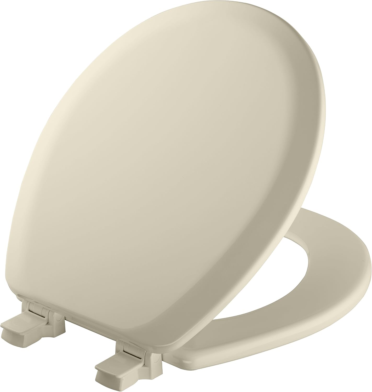 Mayfair Cameron Black Toilet Seat, Non Slip Heavy Duty Wood, Easy Clean, Made in USA, Round