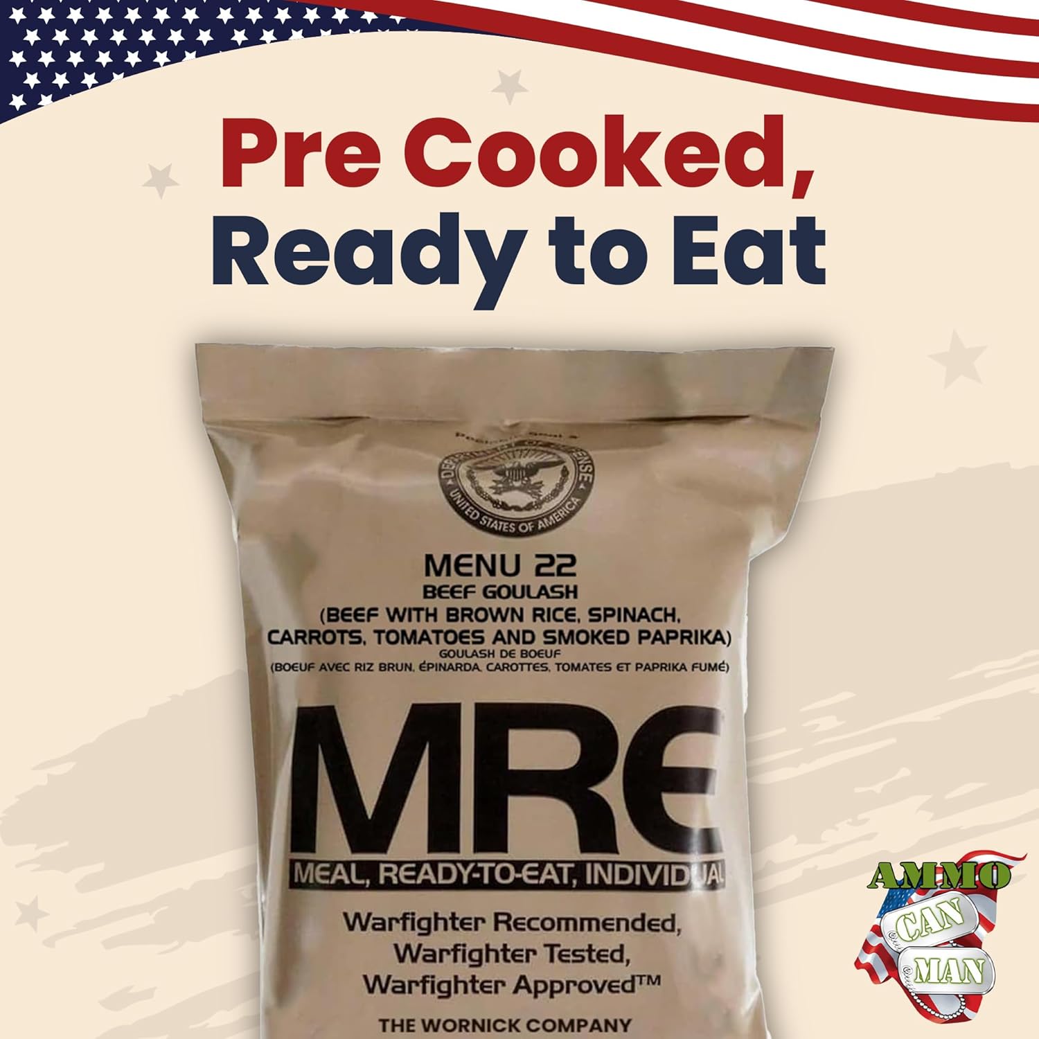MRE Box B - Genuine Military Surplus - Menus 13-24 | MRE Box B - Genuine US Military Surplus - Menus 13-24 - Ready to Eat Emergency Meals