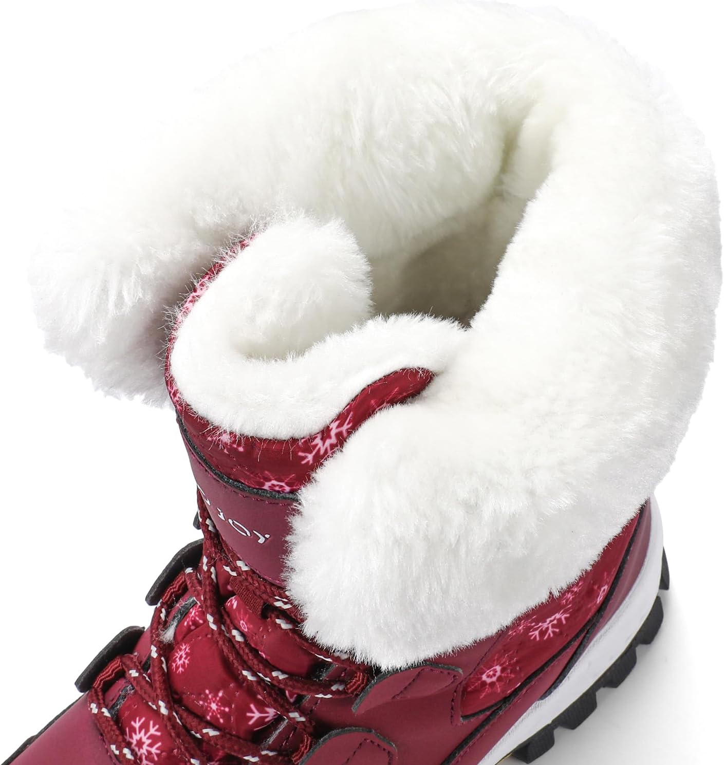 COOJOY Womens Waterproof Winter Snow Boots Warm Shoes Furry Mid Calf Lightweight Walking Hiking Booties