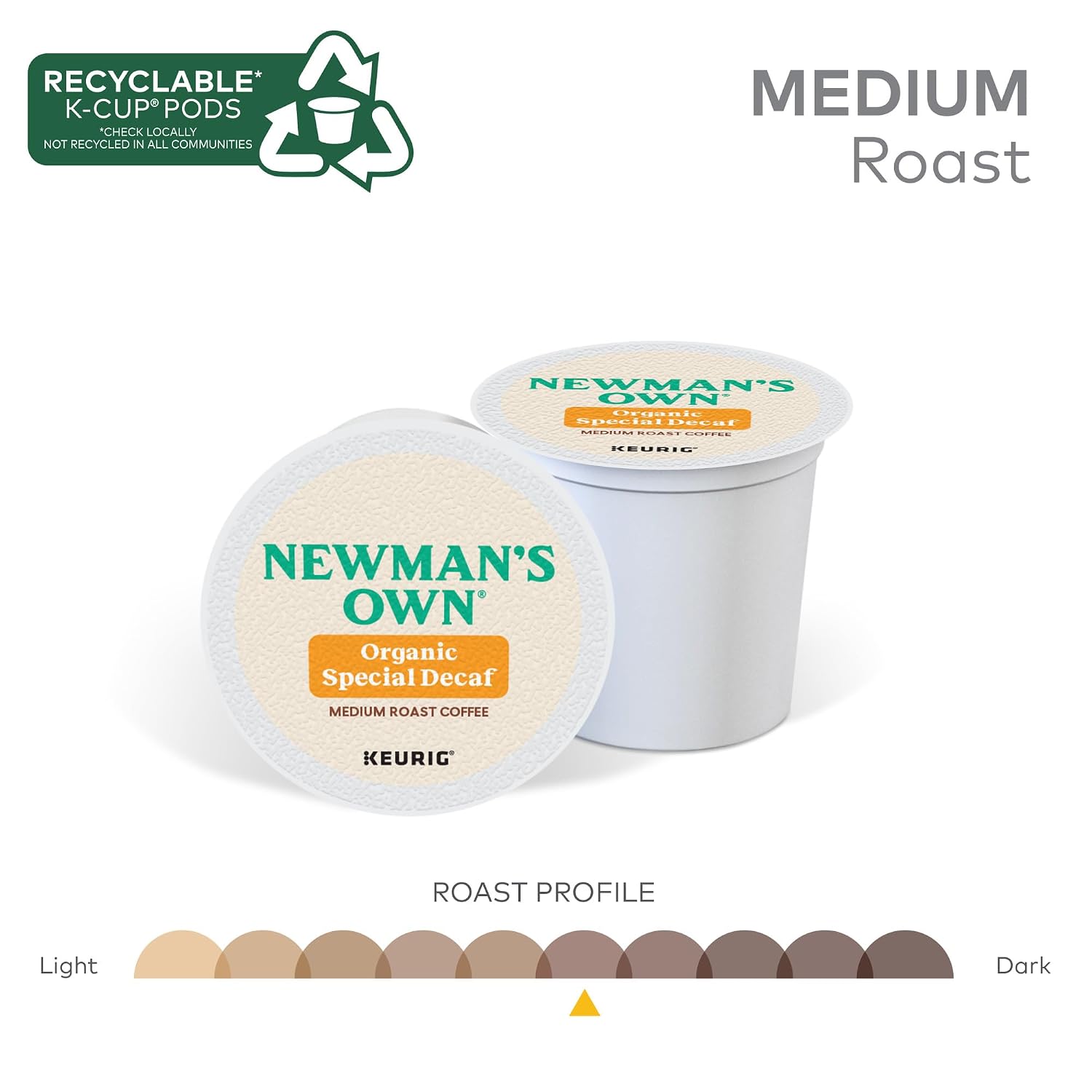Newman's Own Organics Special Blend Keurig Single-Serve K-Cup Pods, Medium Roast Coffee, 96 Count