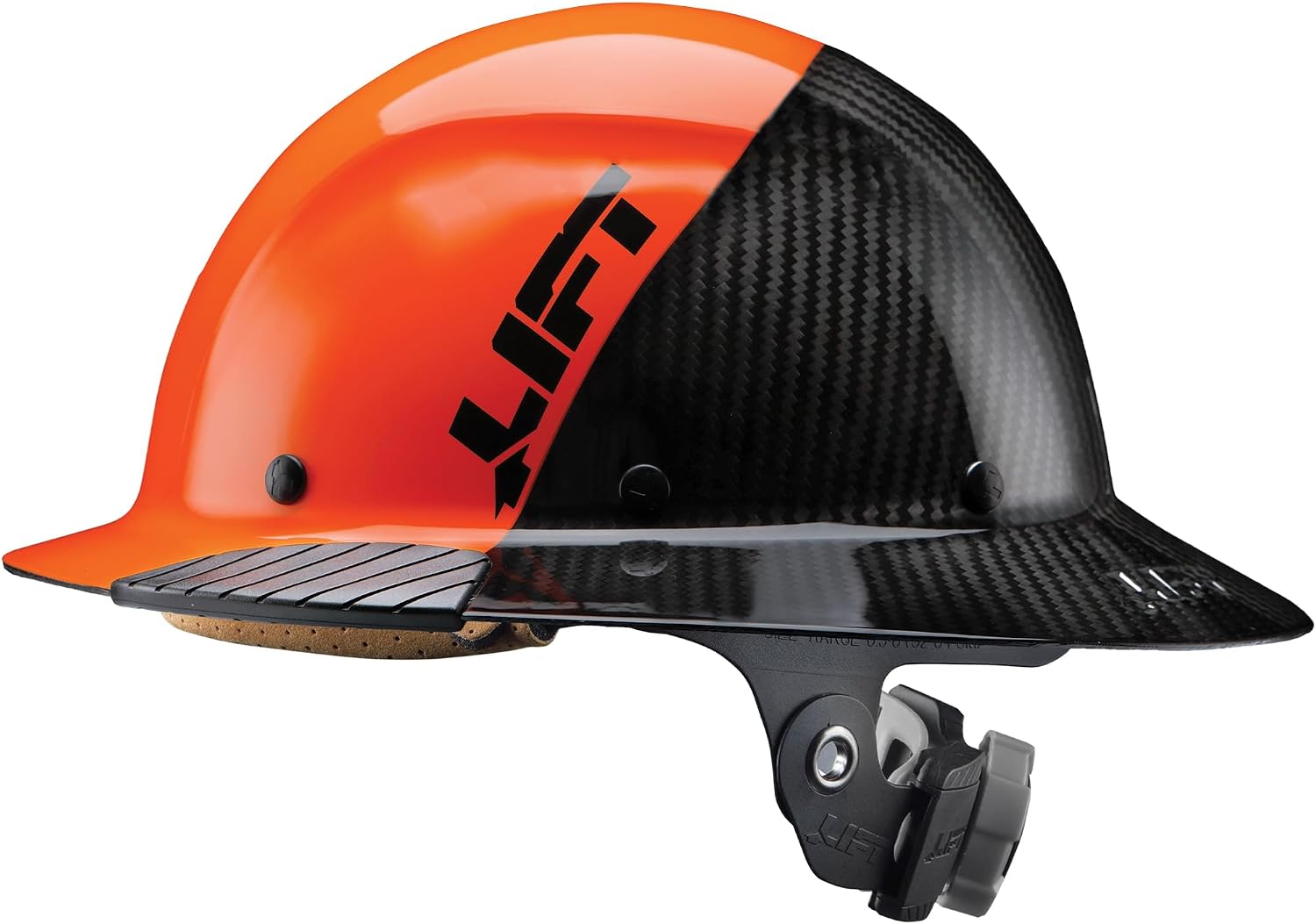 LIFT SAFETY Dax Carbon Fiber Full Brim Hard Hat | Safety/Construction Helmet w/ 6 Point Suspension for Comfort & Impact Protection