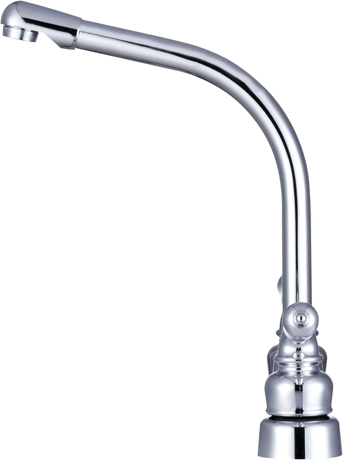 Dura Faucet DF-PK210C-SN RV Hi-Rise Kitchen Sink Faucet (Satin Nickel) | Tall spout and classical levers make washing big pots easy. Brushed Satin Nickel.