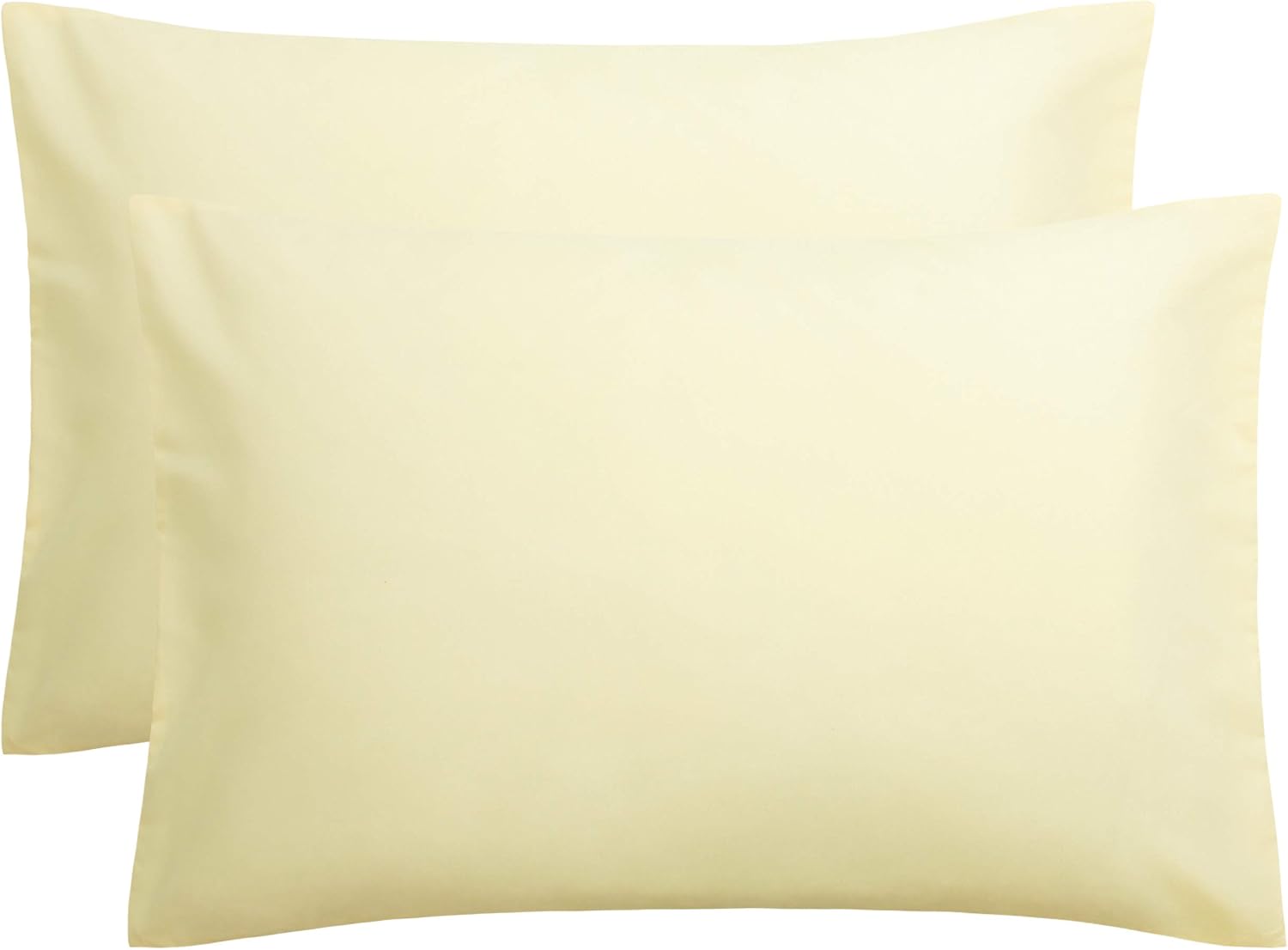 FLXXIE 2-Pack Microfiber Standard Pillow Cases, Envelope Style, White