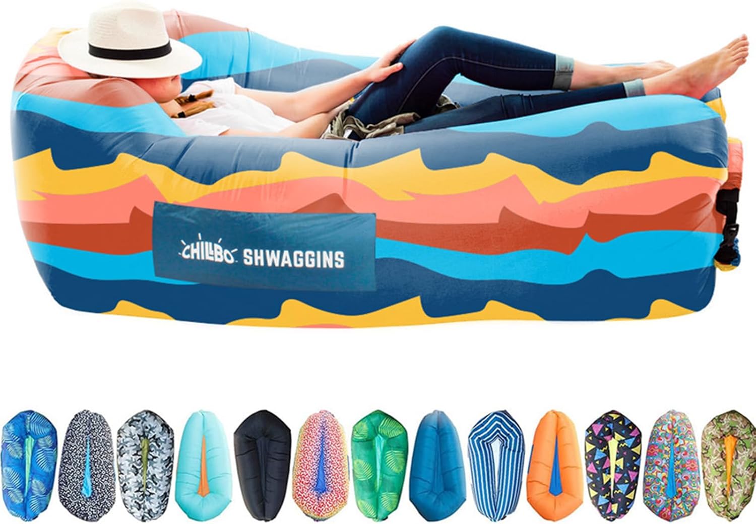 Chillbo Shwaggins, Inflatable Beach Lounger, Inflatable couches