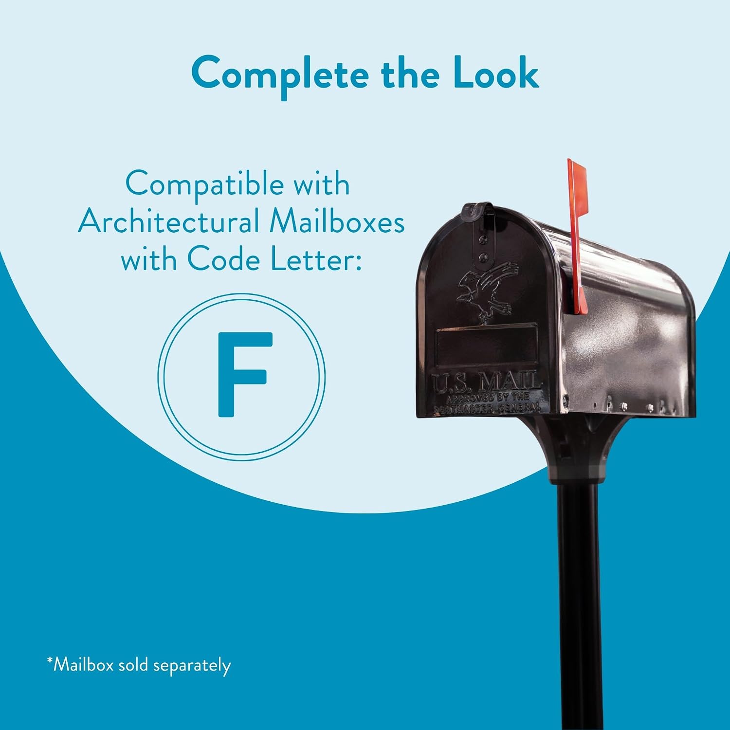 Architectural Mailboxes Coolidge Galvanized Steel Mailbox Post, Compatibility Code F, 7511B-10