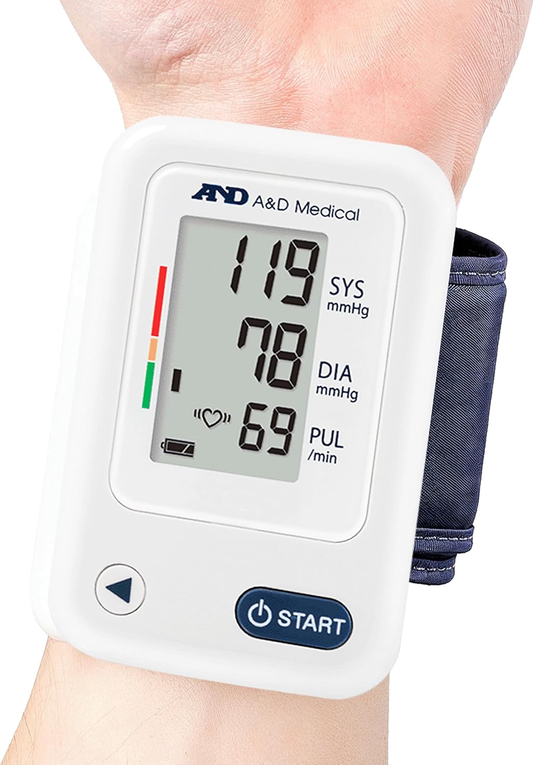 A&D Medical UB-543 Wrist Blood Pressure Monitor, 2 Users, Cuff 5.3-8.5" | BP Adjustable Cuff (5.3-8.5"), 2 Users, One Button Operation, LCD Display, 60 Memory, Carrying Case, 2 AAA Batteries