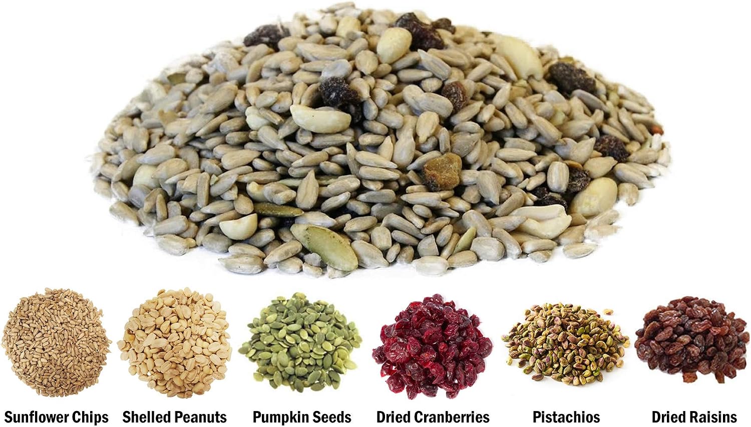 Backyard Seeds Woodpecker No-Waste Bird Seed Mix 5lbs - Premium Shelled Peanuts & Sunflower Chips, Small Bag of Wild Bird Food