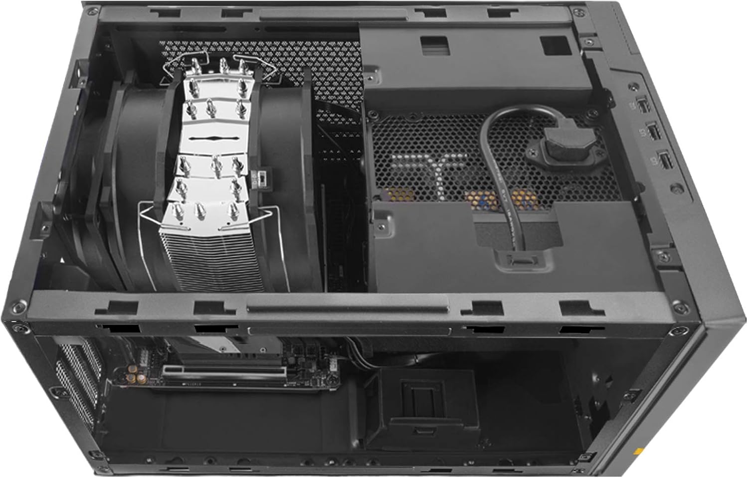 Silverstone Technology SUGO 14, SG14, Black, Mini-ITX Cube Chassis, Supports 3 Slot Full Length GPUs/ATX PSU / 240mm AIO, 4 Removable Panels