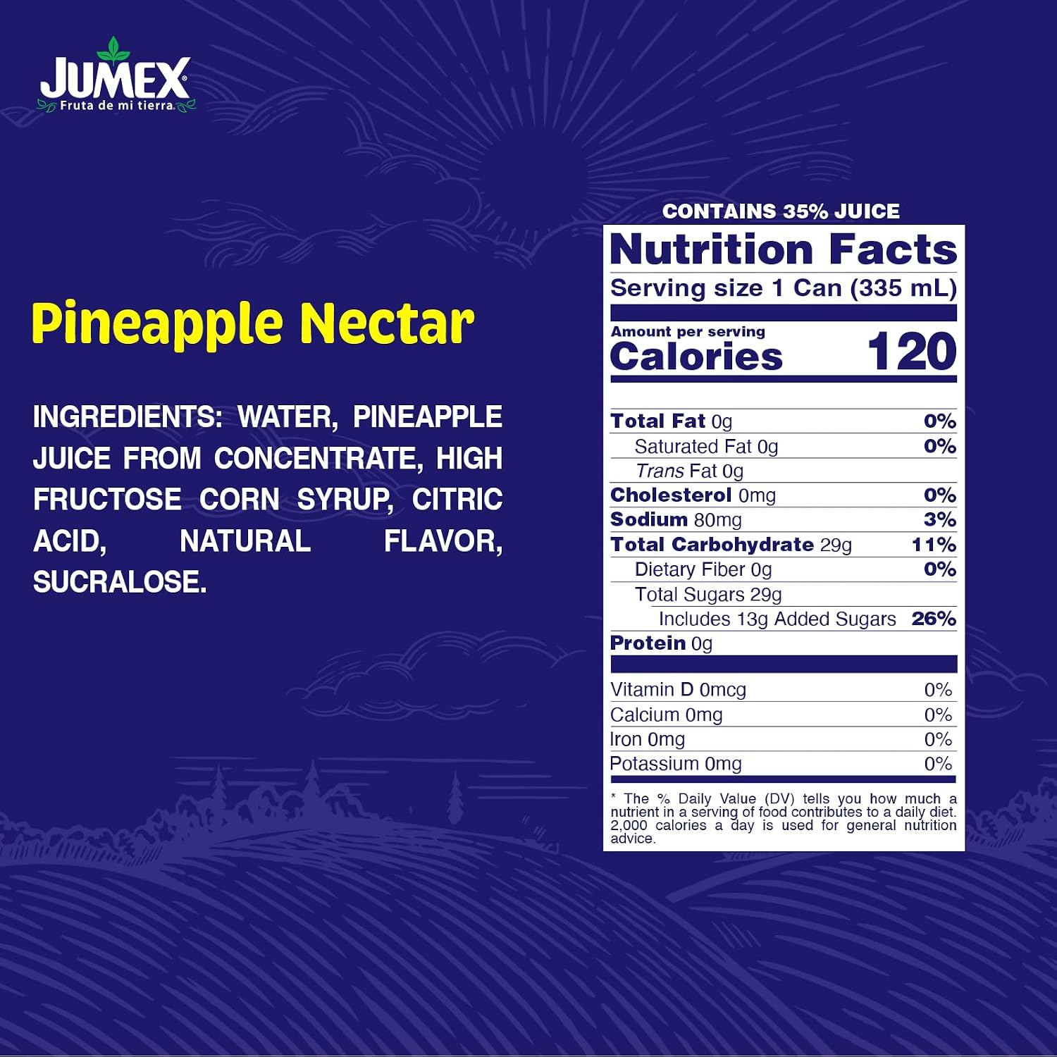 Jumex Mango Nectar Juice & Peach Nectar - Made with Fresh Fruit Puree - Tropical Fruit Juice Concentrate for Smoothie Mix, Cocktail Mixers & Kids Beverages - 11.3oz, 12 Pack Canned Drinks