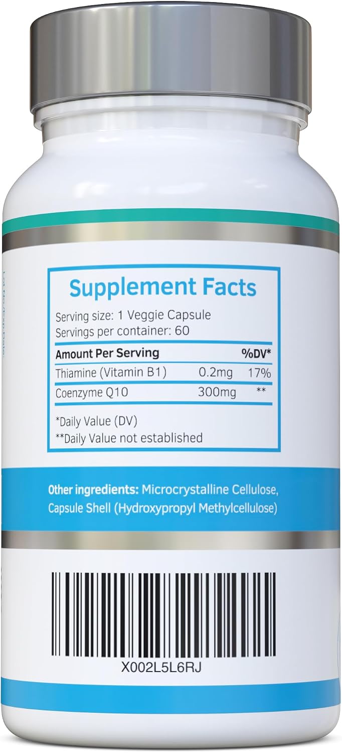 Co Enzyme Q10 CoQ10 300mg 60 Capsules - Superior Naturally Fermented Trans Form