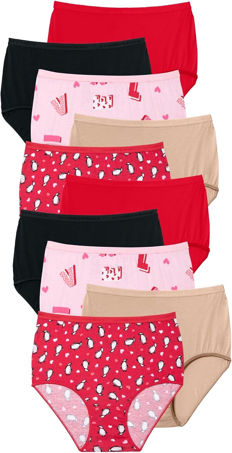 Comfort Choice Full Coverage Cotton Brief 10-Pack
