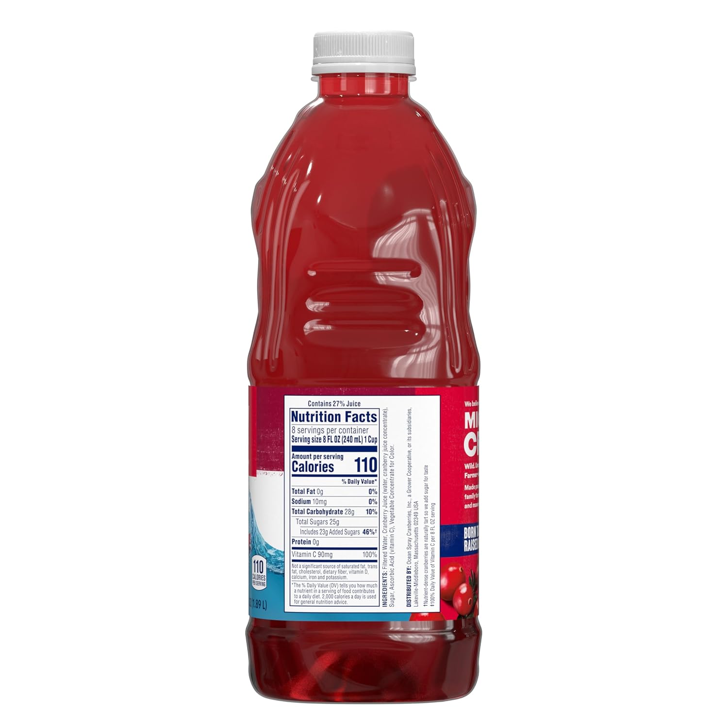 Ocean Spray® Cran-Apple™ Juice Drink, 64 Ounce Bottle, 8 Count | Ocean Spray® Cran-Apple™ Juice Drink, Made with Real Fruit Juice, 64 Fluid Ounce Bottle