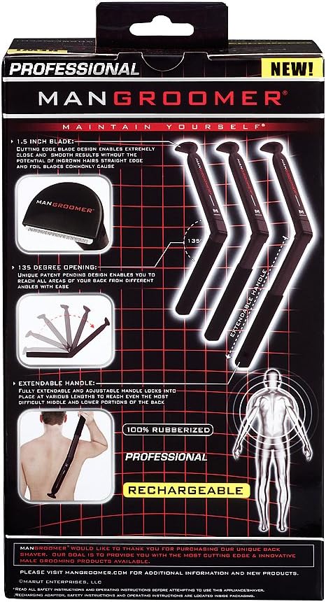 MANGROOMER - PROFESSIONAL Do-It-Yourself Electric Back Hair Shaver