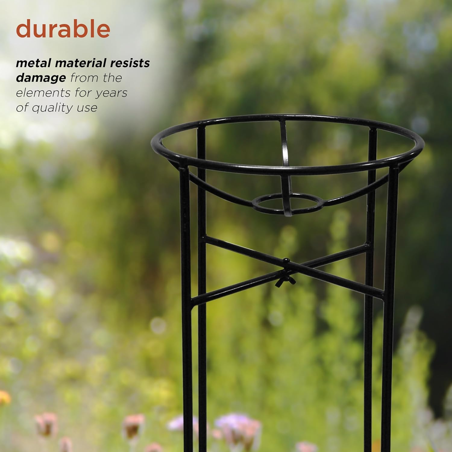 Alpine Corporation 12" Tall Indoor/Outdoor Roman Column Gazing Globe Display Stand