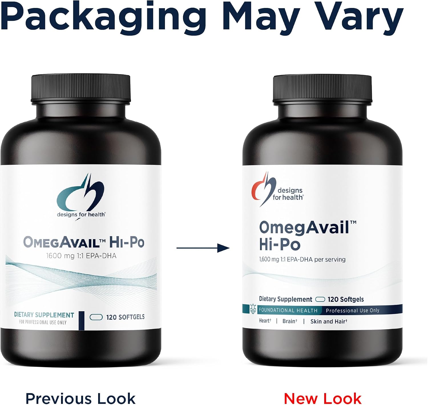 Designs for Health OmegAvail Hi-Po - TG (Triglyceride) Omega-3 Fish Oil Supplement, 1600mg EPA/DHA per Serving with Lemon + Vitamin E to Minimize Fishy Taste (60 Softgels)