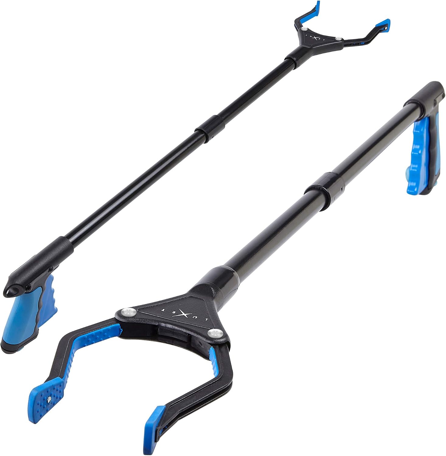 Grabber Reacher Tool, [Updated Version] Long 32” Steel Foldable Pick Up Stick with Strong Grip Magnetic Tip for Store Shelves