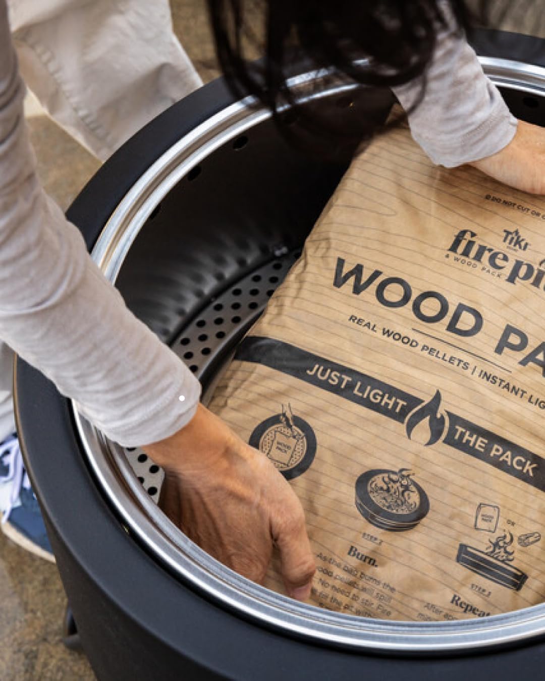 TIKI Wood Pellet Pack – 4-Pack Wood Pellets for Smokeless Fire Pits, Easy-to-Use Fire Pit Fuel for Outdoor Heating & Camping