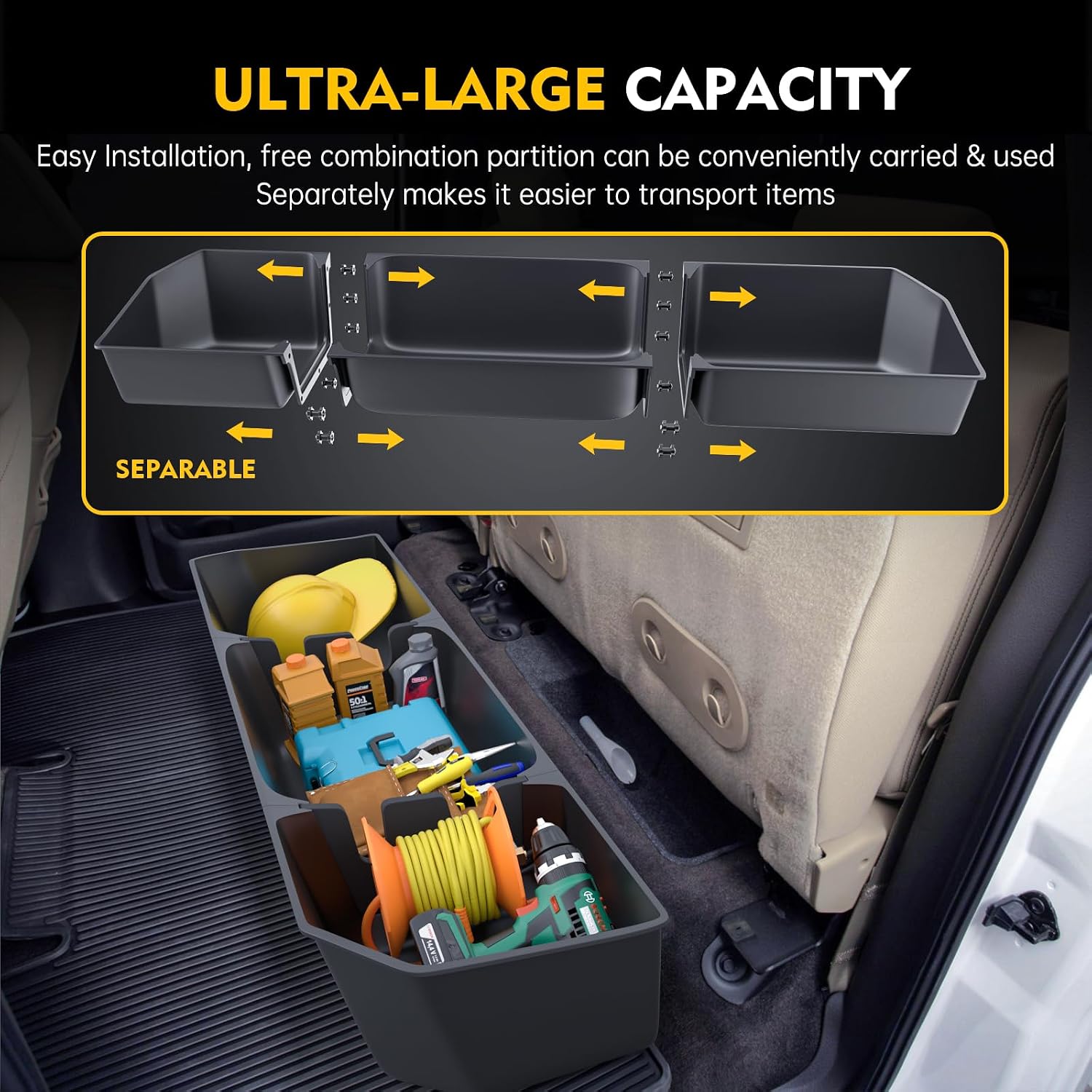 MIKKUPPA Truck Under Seat Storage - Fit for 2015-2026 Ford F150 F250 F350 | Compatible with 2015-2026 F150 SuperCrew Cab & Crew Cab