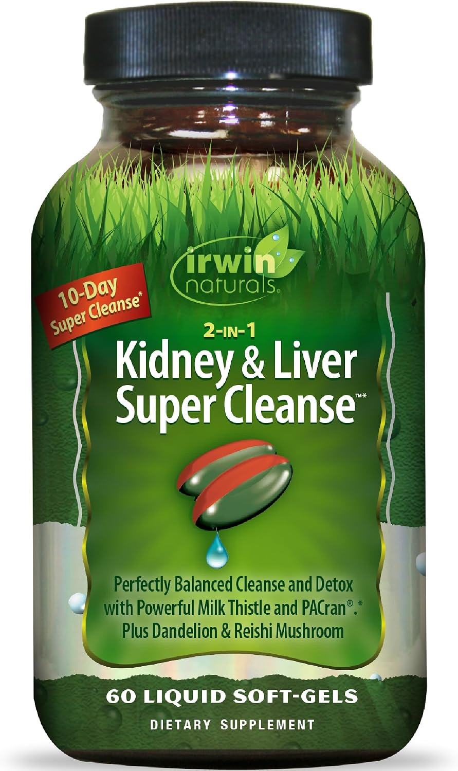 Irwin Naturals 2-in-1 Kidney & Liver Super Cleanse 60 Softgels