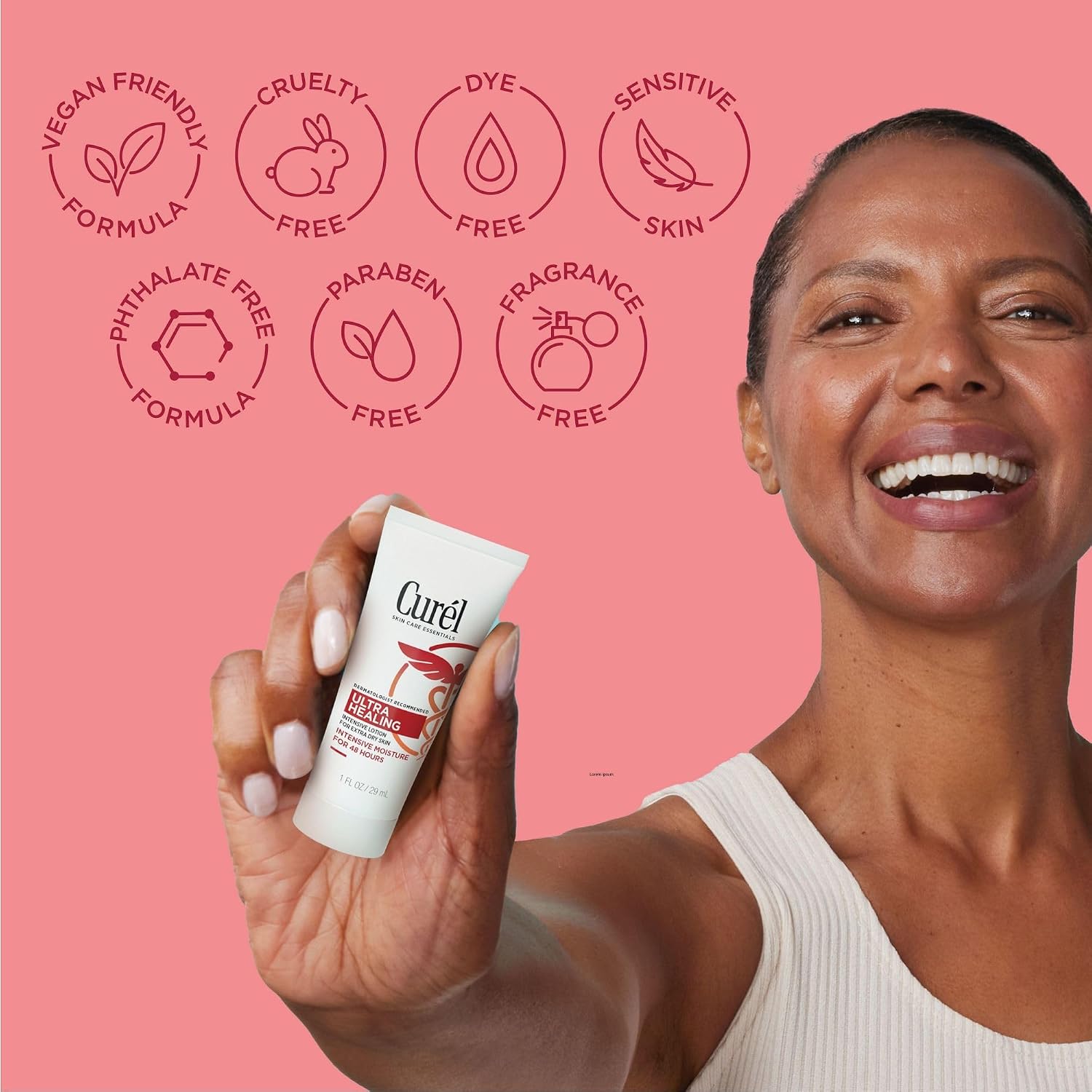 Curel Ultra Healing Intensive Fragrance-Free Lotion For Extra-Dry Skin, Dermatologist Recommended, Ideal for Sensitive Skin, Cruelty Free, Paraben Free, 20 Oz | Repairs Moisture Barrier, Ceremides, Dry & Sensitive Skin, Eczema-Prone, Dermatologist Recomm…