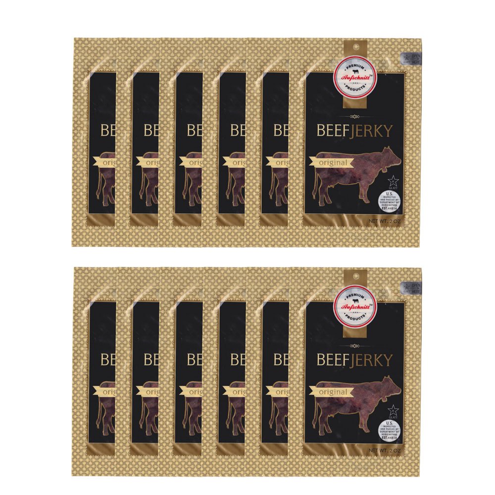 Aufschnitt Grass Fed Beef Jerky - Low Sodium, Certified Kosher - Made in USA - Keto Friendly - 3 Pack, Sweet Variety
