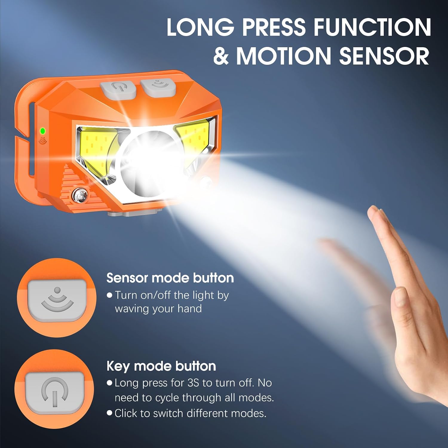 LHKNL Headlamp Flashlight, Lumen Bright Head Lamps LED Rechargeable Camping