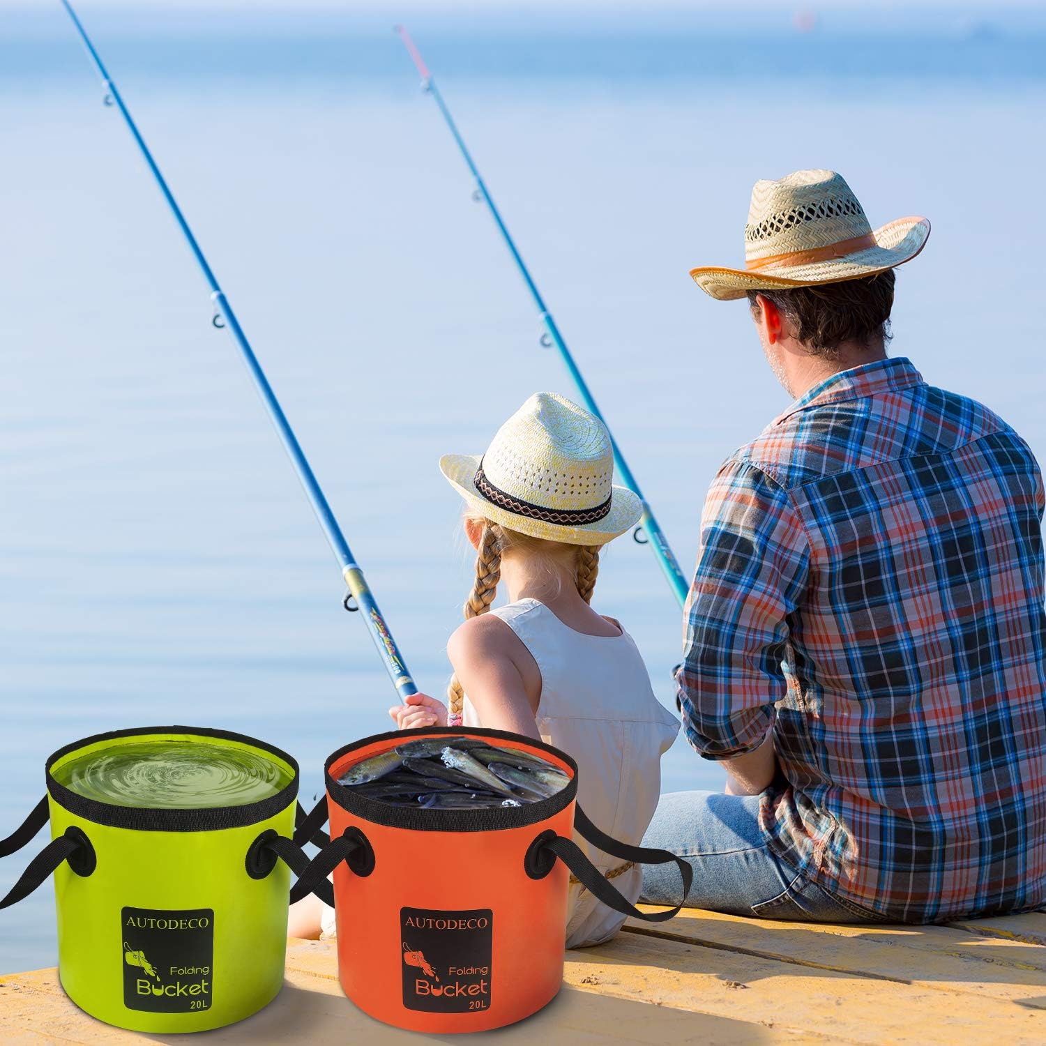 Collapsible Bucket 5 Gallon Container Folding Water Bucket Portable Wash Basin 20L