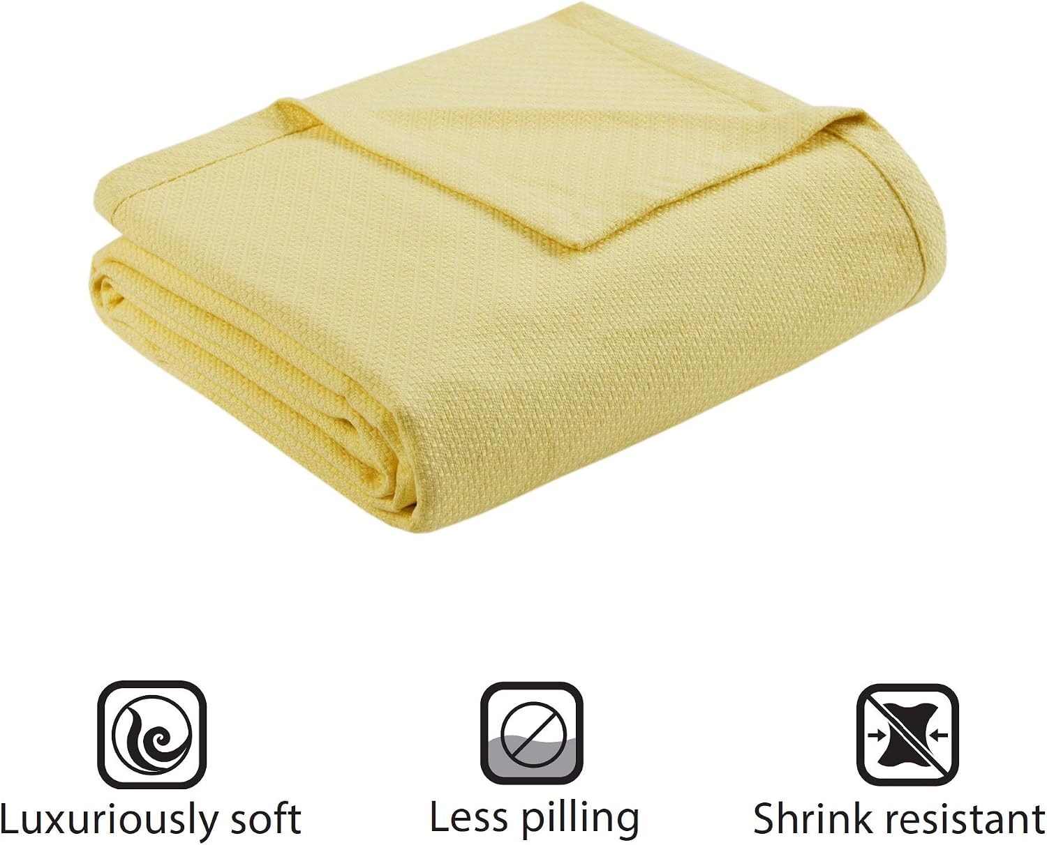 Madison Park Liquid Cotton Luxury Blanket Premium Soft Cozy 100% Ring Spun Cotton For Bed , Couch or Sofa, Full/Queen, Light Blue | Breathable Fabric for Bed or Couch, Diamond Pattern, Lightweight, OEKO-TEX Certified