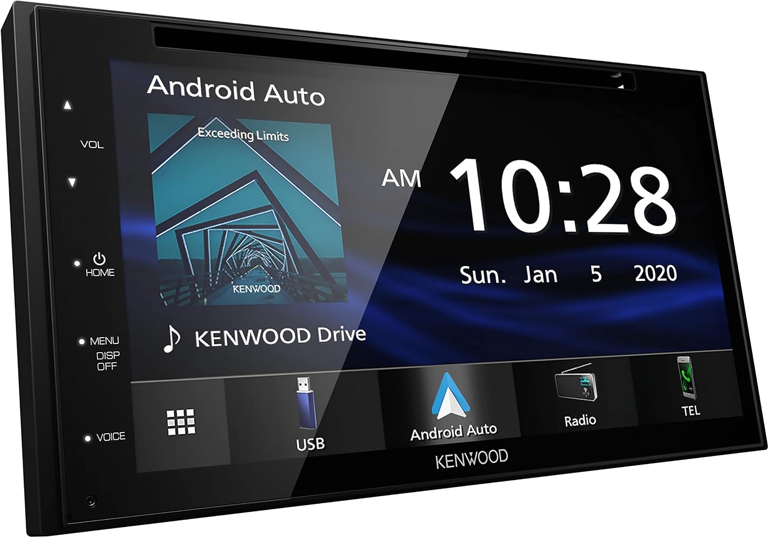 KENWOOD DDX5707S Double Din DVD Car Stereo with Apple Carplay and Android Auto, 6.8 Inch Touchscreen, Bluetooth, Backup Camera Input, Subwoofer Out