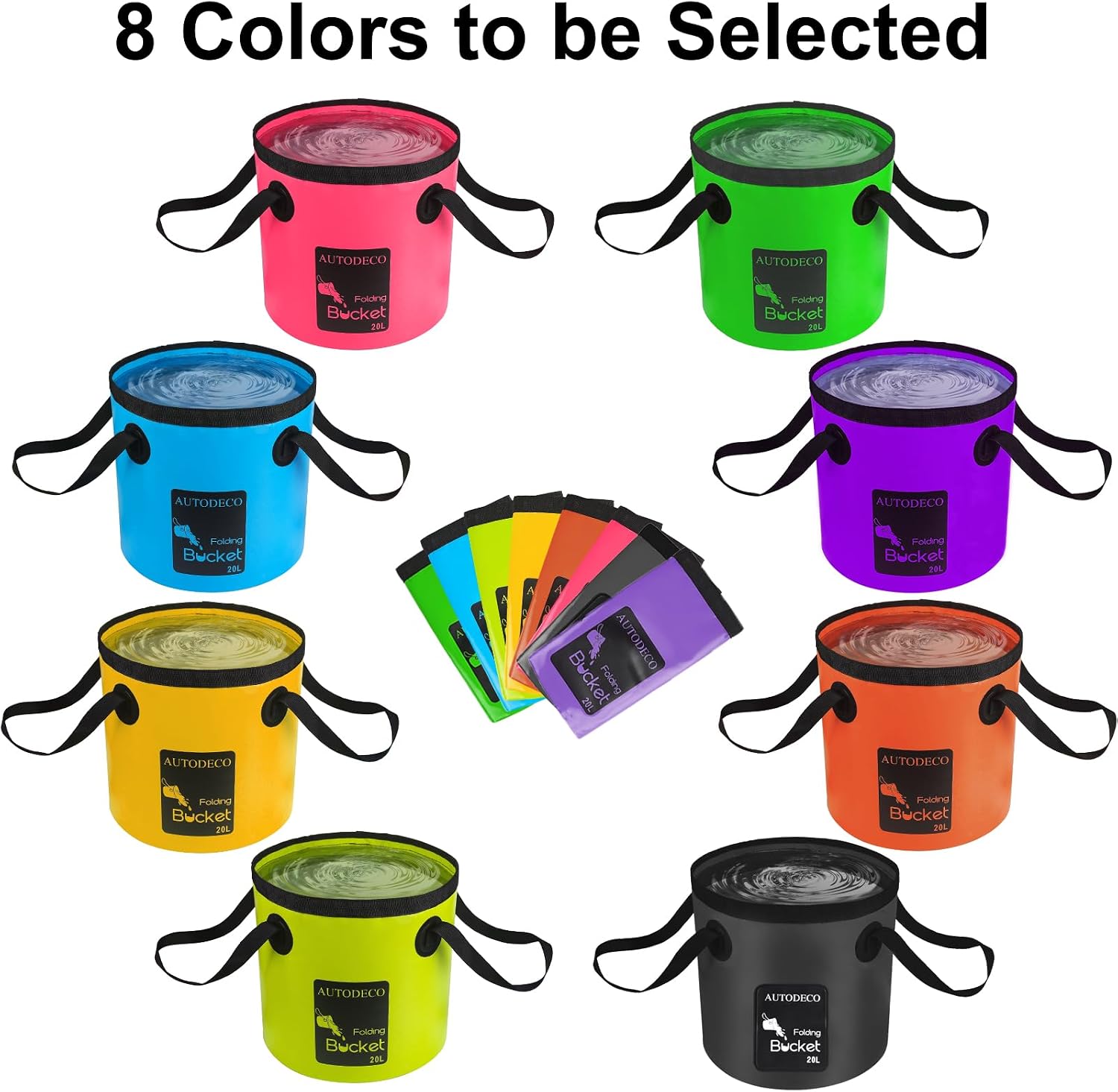 Collapsible Bucket 5 Gallon Container Folding Water Bucket Portable Wash Basin 20L
