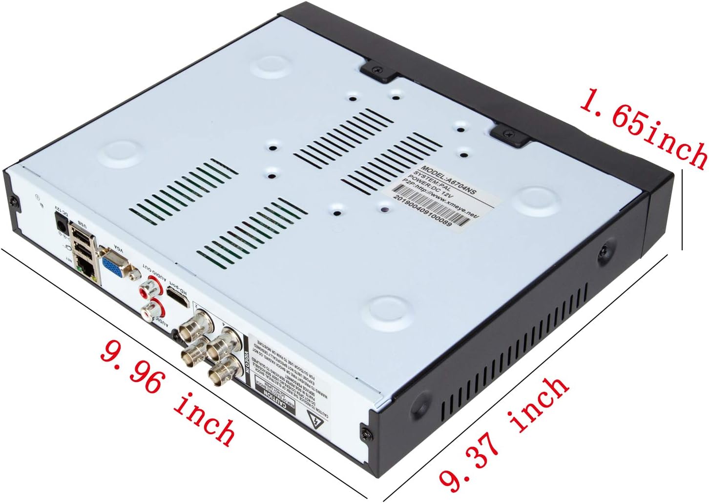 4CH 1080N Hybrid 5-in-1 AHD DVR (1080P NVR+1080N AHD+960H Analog+TVI+CVI) Standalone DVR CCTV Surveillance Security System Video Recorder Motion Detection， Hard Drive not Included