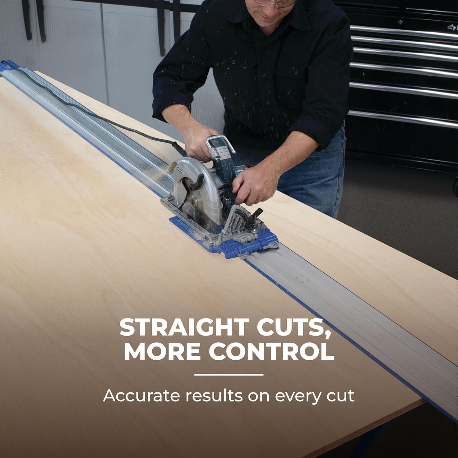 Kreg KMA2750 Accu-Cut Expansion Pack - For Circular Saw Track - Adds 50" Cutting Length - Compatible with Accu-Cut (KMA2700) - Track Guide Rail