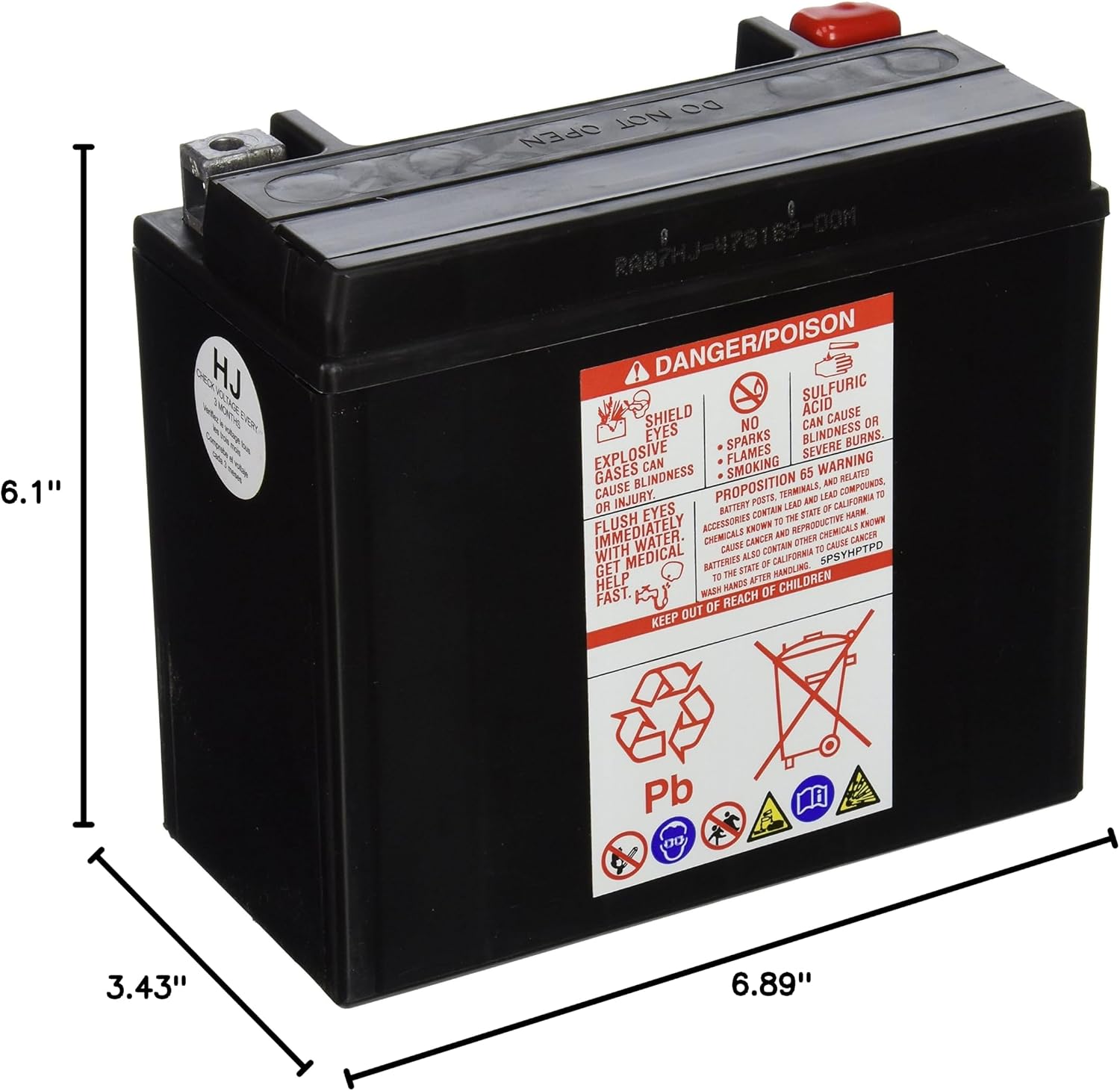 Yuasa YUAM72RBH YTX20H Factory Activated H Series AGM Battery