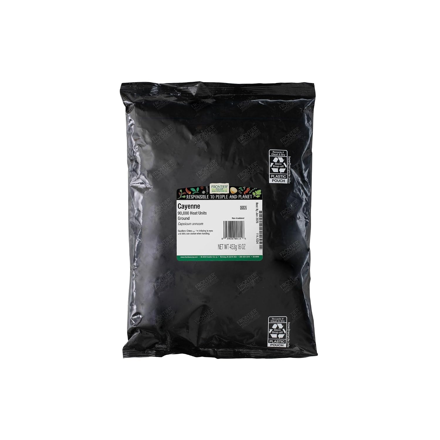 Frontier Co-op Ground Cayenne Chili Pepper 90, 000 Hu, 1-Pound Bulk, Turn Up The Heat & Color in Your Ethnic Recipes