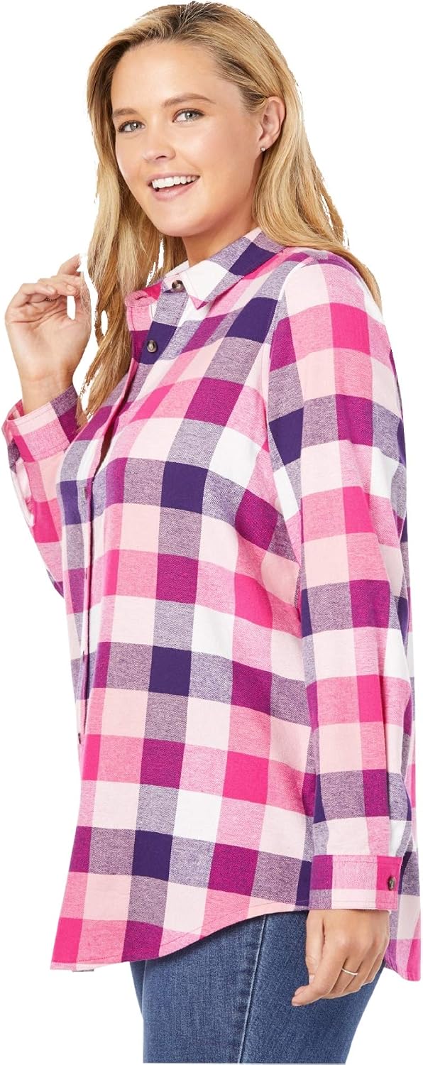 Woman Within Classic Flannel Shirt