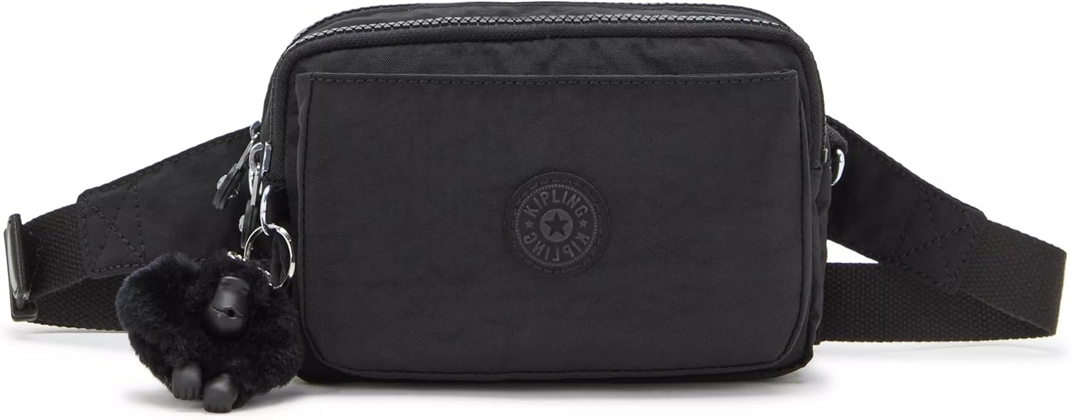 Kipling Women’s Abanu Medium Crossbody Bag, Lightweight, Adjustable Nylon Waist Pack with Multi-Compartment Zip Pockets