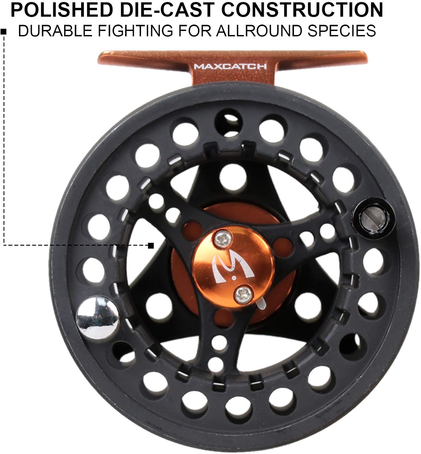 M MAXIMUMCATCH Maxcatch ECO Large Arbor Fly Fishing Reel (3/4wt 5/6wt 7/8wt) and Pre-Loaded Fly Reel with Line Combo