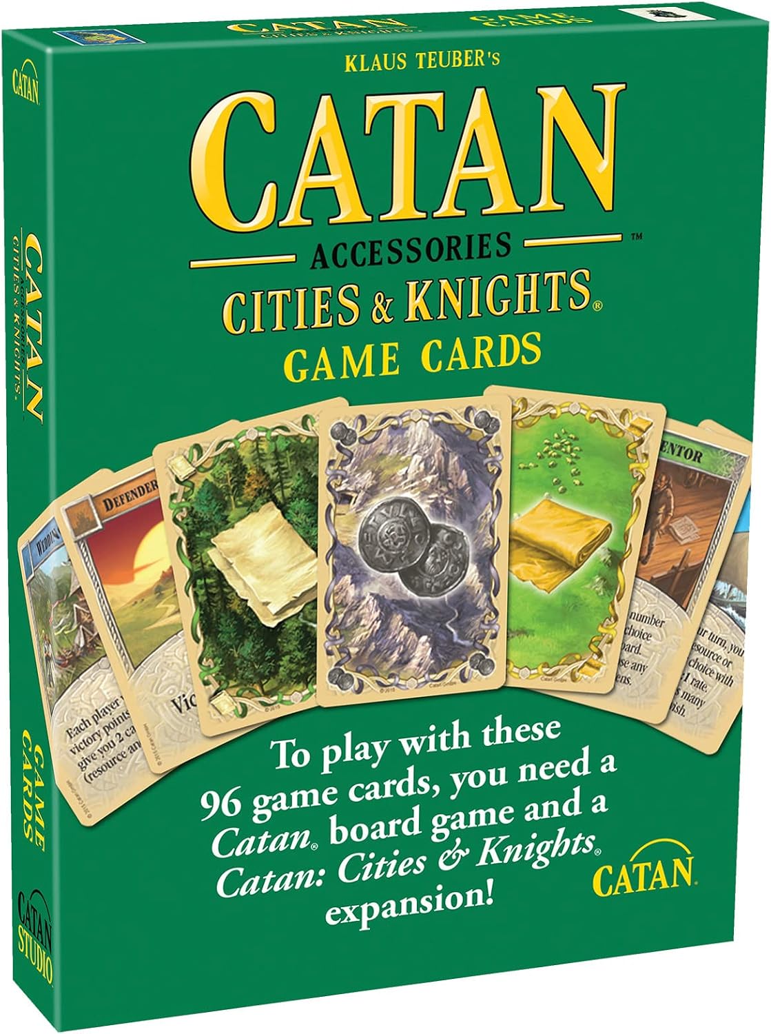 CATAN Cities & Knights Replacement Game Cards - Complete Set of 95 Game Cards for The Cities & Knights Board Game Expansion (Sold Separately), Board Game Accessories Made Studio