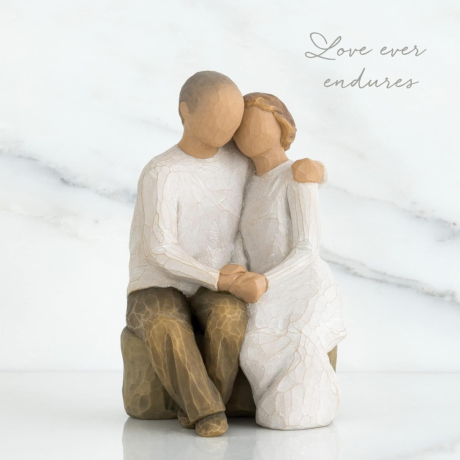 Willow Tree You and Me (Darker Skin), Sculpted Hand-Painted Figure | Cast from a Susan Lordi Original Carving, Expression of Love and Caring, Display on Shelf, Table or Mantel, Fitted Gift Box