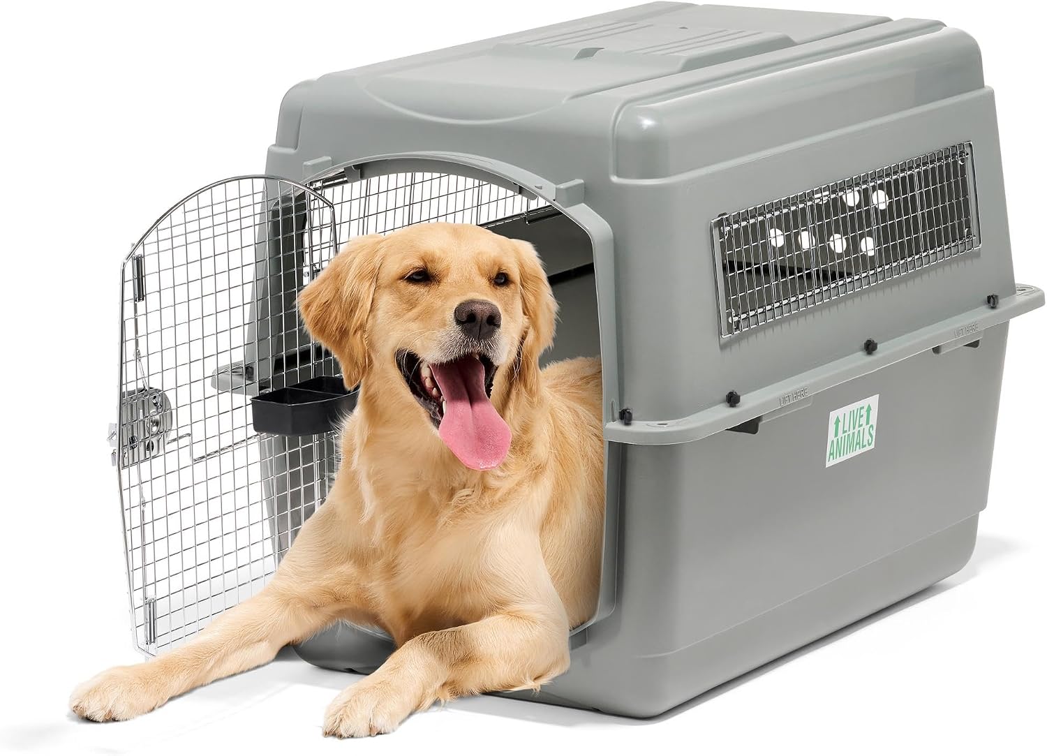 Petmate Sky Kennel - For Air and Travel, Airline Compliant Dog Crate for Pets 50-70 lbs, Heavy Duty Dog Kennel, Made in the USA- 36 Inches
