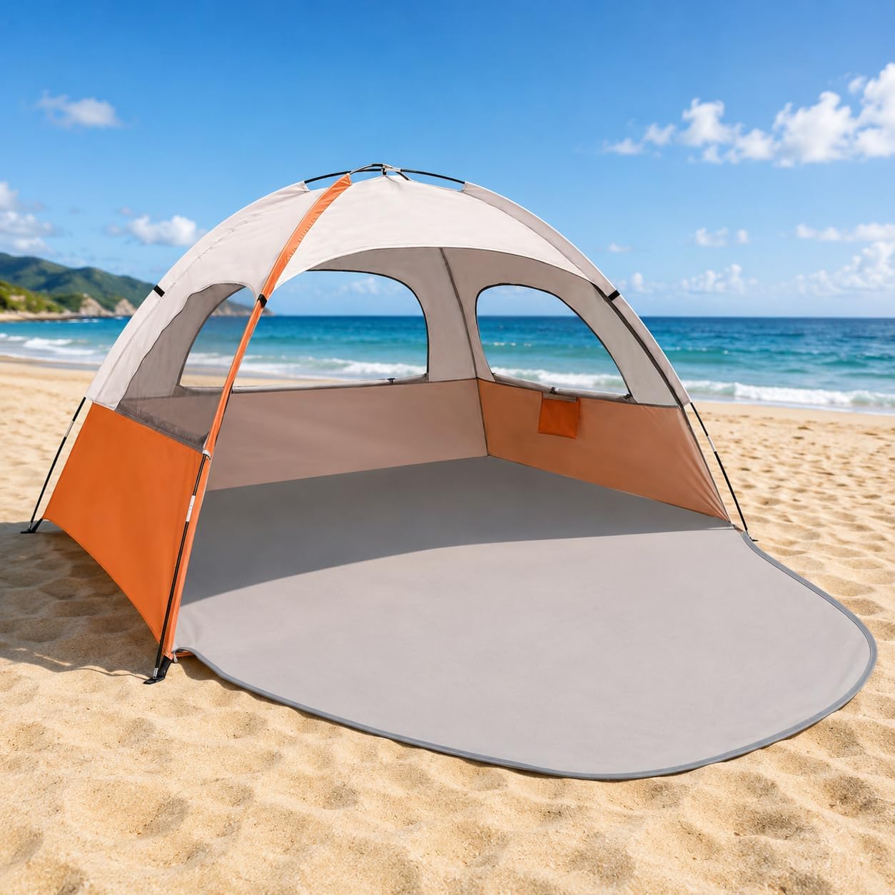 NXONE Beach Tent Sun Shelter, UPF 50+ UV Protection, Easy Setup