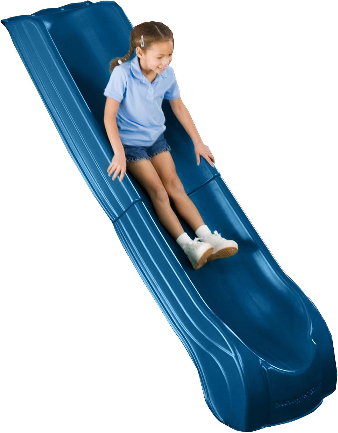 Swing'n'Slide NE 4701 Summit Slide 2Piece Plastic Scoop Slide for 4' Decks, Blue