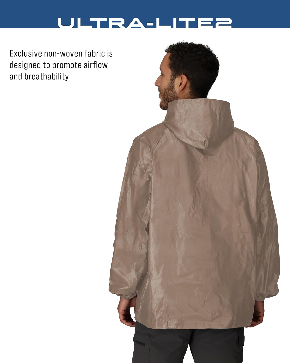 FROGG TOGGS Men's Ultra-lite2 2-Layer Waterproof Breathable Rain Jacket | Sealed seams, adjustable hood, storm flap, zippered chest pocket