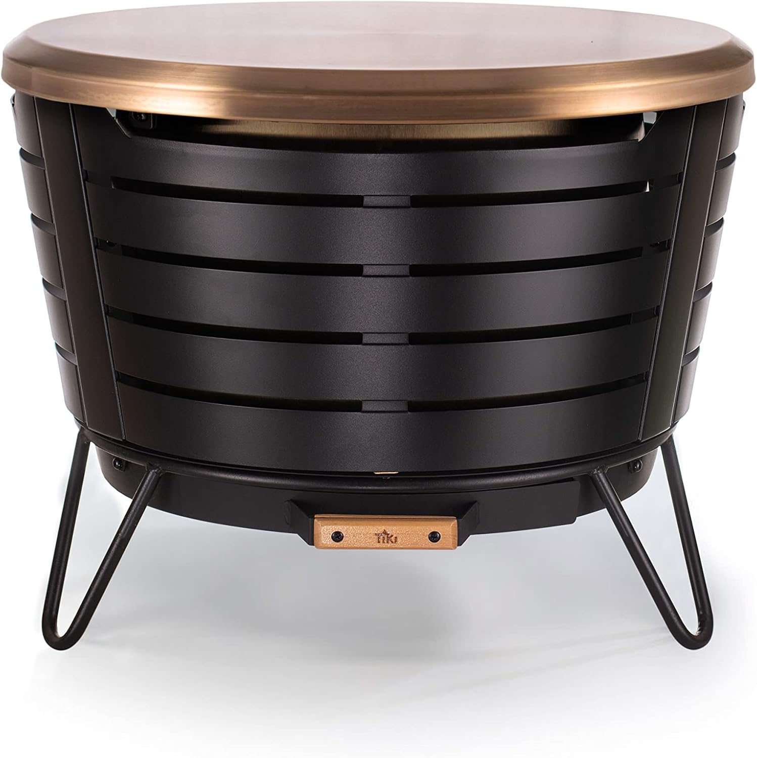 TIKI Patio Smokeless Fire Pit, 25 in Wood Burning Fire Pit with Cover