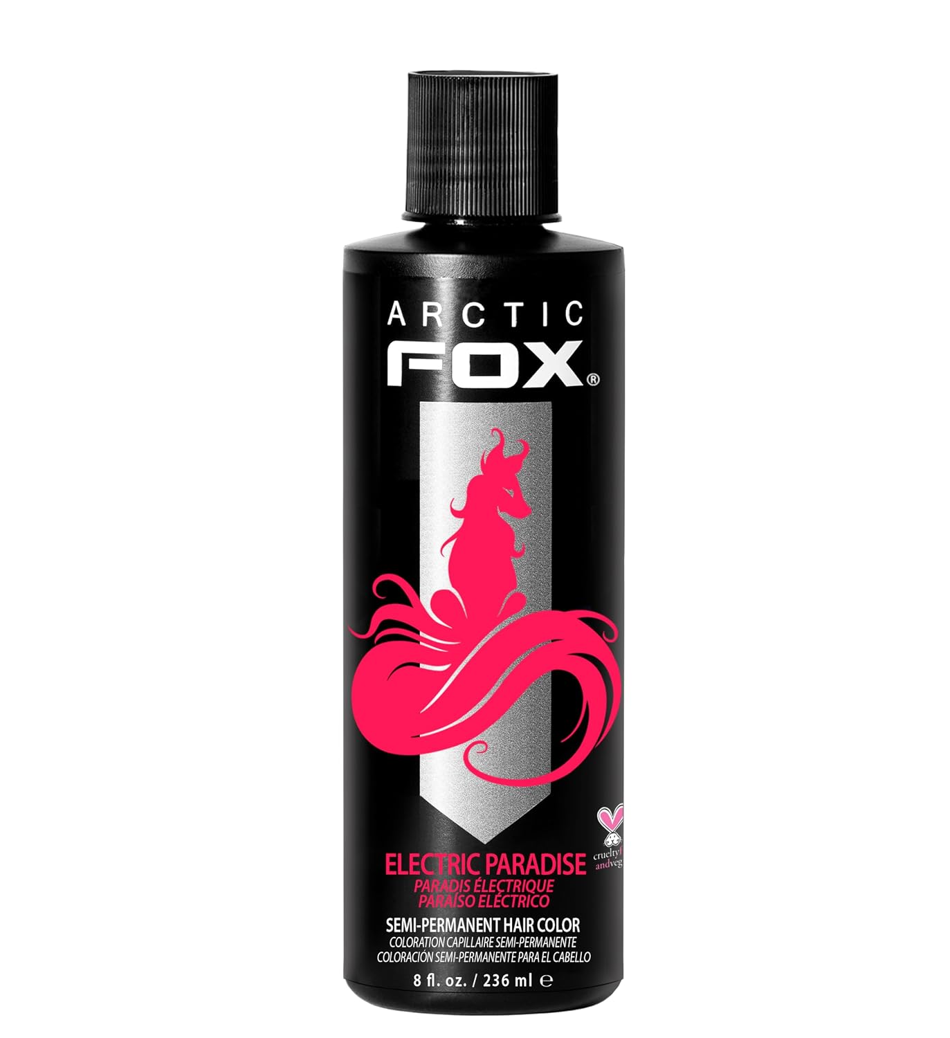 ARCTIC FOX Virgin Pink Semi-Permanent Hair Color - Vegan - 4 fl oz | Vivid and Vibrant, Cruelty Free, Ammonia Free, Peroxide Free, , Cream Formula